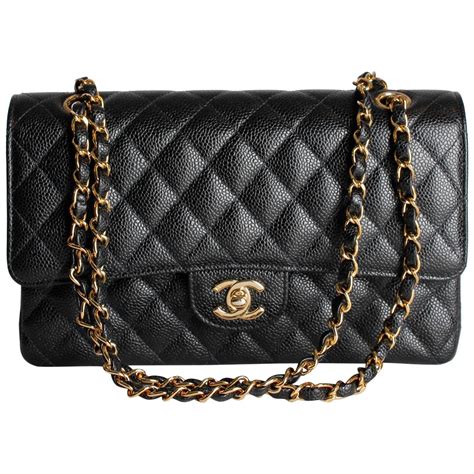 chanel bag black and gold|Black Chanel bag price.